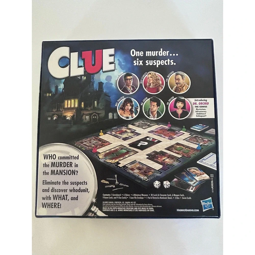 Clue Classic Mystery Board Game Night Murder 2105 Complete
